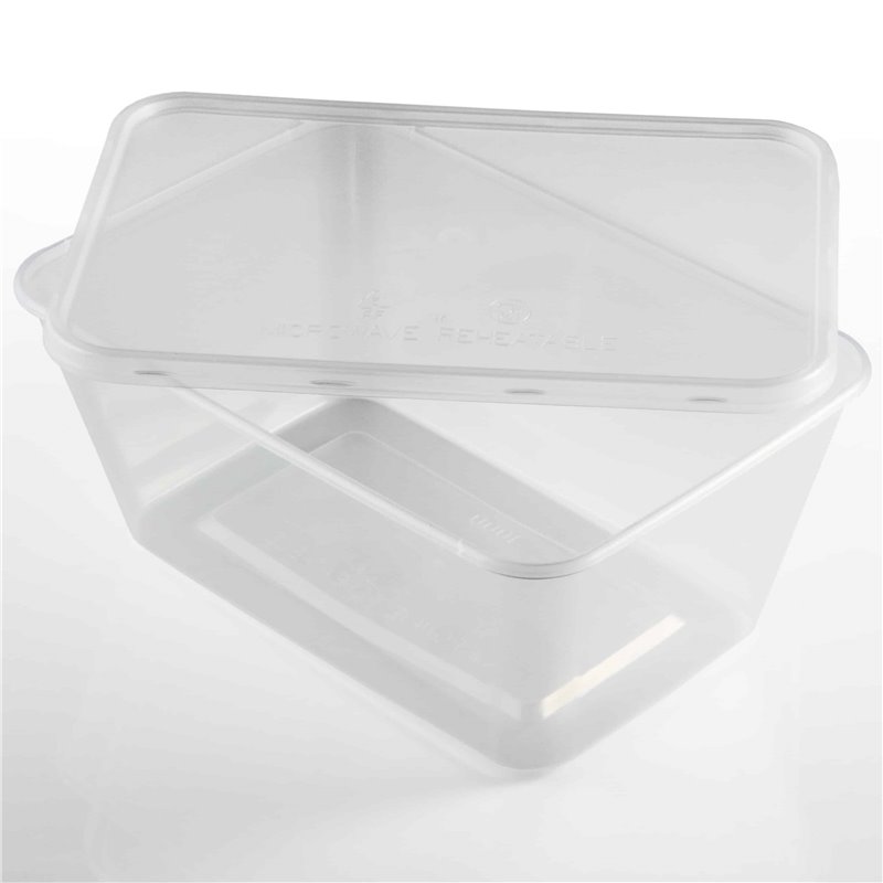 Clear Microwave Container And Lids 1000ml