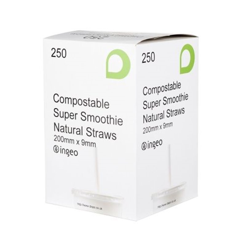 9mm PLA Biodegradable Smoothie Straws