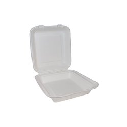 8"X8" Bagasse Square Lunch Box